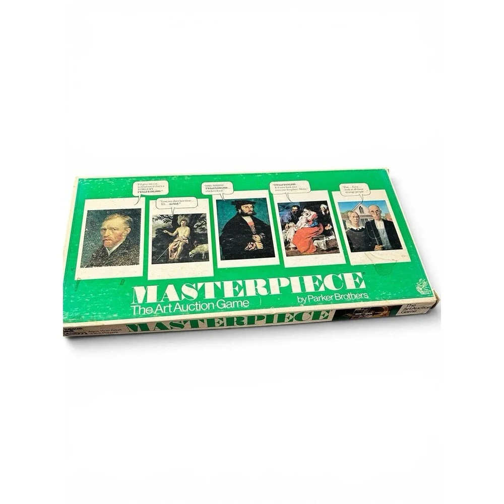 Vintage 1970s Masterpiece The Art Auction Game Board by Parker Brothers